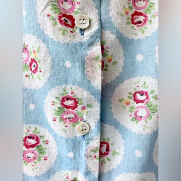 Vintage Victorian Classics Floral Cotton Blouse, Size L - Picture 5 of 7